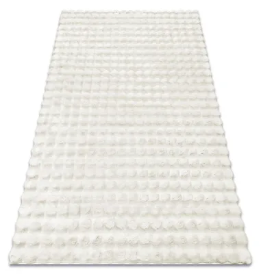 Obrázok produktu pre Koberec BUBBLE biele 11 IMITÁCIA KRAJIČEJ KOŽUŠINY 3D štrukturálna bílý 120x170 cm