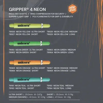 Produktbild von Unicorn Gripper 4 Neon Yellow - Xshort -- 1 Satz