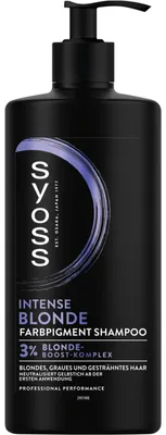 Produktbild von 6er Set SYOSS Shampoo Intense Blond 440 ml – Haarpflege für blondes Haar mit strahlendem Glanz und Farbpflege schonend und pflegend
