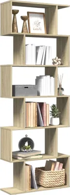 Produktbild von Maison Exclusive - Raumteiler-Bücherregal 6 Etagen Sonoma-Eiche 70x24x193 cm