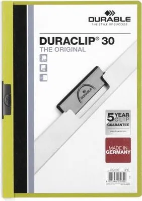 Produktbild von Durable Duraclip 30, Grün, Transparent, PVC, A4