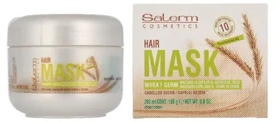 Produktbild von Salerm Cosmetics Wheat Germ, 200 ml, Frauen, beschädigtes Haar, trockenes Haar, Feuchtigkeitsspendend, Nährend, Weichmachend, Weizenkeimöl, Behälter