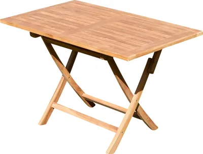 Produktbild von ALEOS. TEAK Klapptisch Holztisch Gartentisch Garten Tisch 120x70cm JAV-AVES Holz echt Teakholz