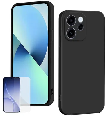 Productafbeelding van Beschermhoes + 9H beschermglas voor Oppo Reno 15 Pro Mini 5G, TPU set, zwart