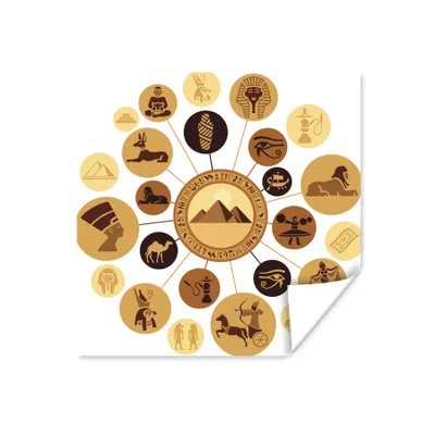 Obrázok produktu pre MuchoWow® Plagát - Ilustrácie o Egypte - 100x100