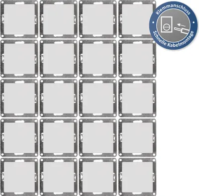 Produktbild von 20x Wechselschalter McPower "Cup", 250V/10A, UP, Klemmanschluss, weiß, poliert / Hochglanz