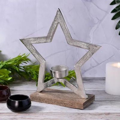 Immagine prodotto di Stella decorativa Stella d'argento -1-