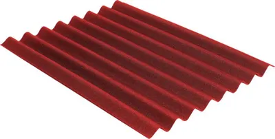 Produktbild von Onduline® Easyline Bitumenplatte im Sinusprofil 95/38 intensiv rot 1000 mm x 760 mm x 2,6 mm