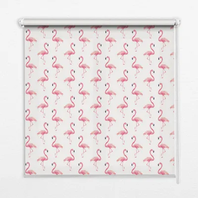 Produktbild von Seitenzug-Rollo Fensterrollo Jalousie - Lichtdurchlässig Springrollos - 60x180 cm - Flamingos