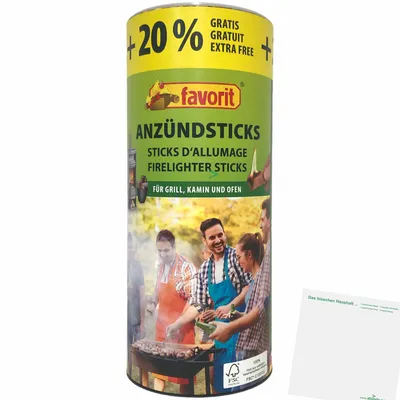 Produktbild von Favorit Anzündwürfel (100 Stück Dose) +20% gratis + usy Block