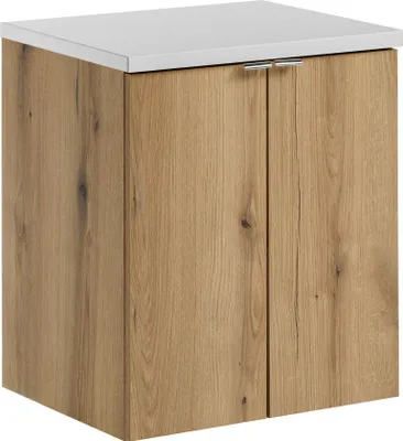 Produktbild von Badezimmerschrank Unter Waschbecken 50 Cm Eiche Coast Evoke Mit Weißer Platte