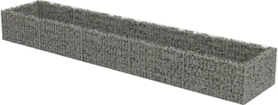 Image de Lit surélevé à gabion Acier galvanisé 450x90x50 cm