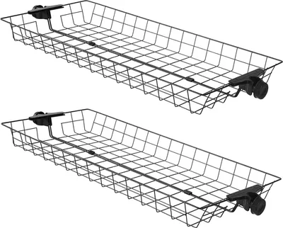 Produktbild von SoBuy FRG34-P02 Sada 2 úložných košů pro věšák na kabáty Koše pro teleskopický systém věšáků na kabáty Metal
