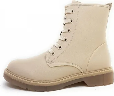 Imagen del producto de Zapatos de mujer de la marca Marco Tozzi, tipo bota con cordones, color beige, para uso casual