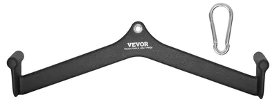 Image de VEVOR Extension de traction latissimus Extension de barre en V à ramer Charge maximale de 550 kg pour machines de traction à câble, barre de traction pour triceps, poignée revêtue de caoutchouc Barre de traction latissimus pour biceps-curl-triceps