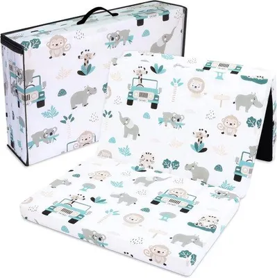 Produktbild von Famanu Reisebett mit Matratze - 60 x 120 cm, faltbar, für Babys