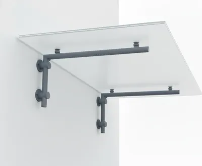 Produktbild von Glaszentrum Hagen 120x90 cm Glasvordach Weiß RAL7016-L