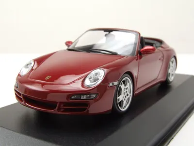 Image de Maxichamps 940063031 Porsche 911 Carrera S Cabrio 2005 rouge métallisé 1:43