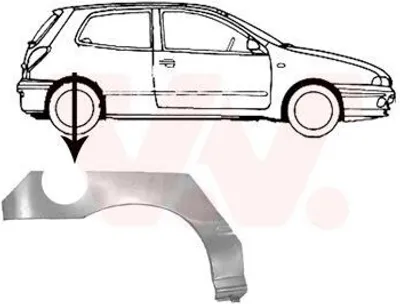 Image de VAN WEZEL Arc d'aile arrière droite 1756146 pour FIAT BRAVO I (182)