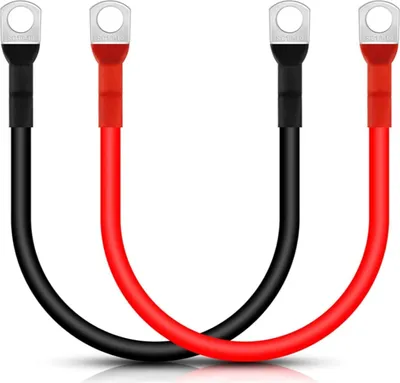 Produktbild von 2 Stück Batterie Anschlusskabel, Batteriekabel 16mm 2 für Motorrad, Massekabel Auto, Solar, Wohnmobil, Auto, Boot