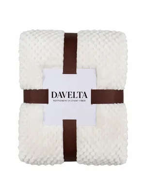 Produktbild von DAVELTA Fleece-Kuscheldecke 150x200cm soft - 280GSM - Beige