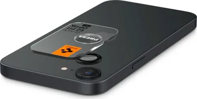 Obrázek produktu pro Spigen Optik Pro EZ Fit, Apple, iPhone 16e, Odolné proti poškrábání, Černá, Průhledná, 2 kusů