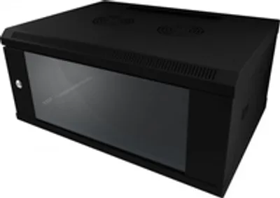 Obrázok produktu pre ALLNET ALL-SMC6618SCHWARZ, Nástenný regál, 18U, 50 kg, Zámok, 30 kg, Čierna