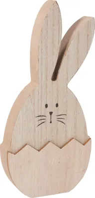 Produktbild von Holzhase Bonnie aus MDF-Holz für Osterdekoration ca. 18 x 8,2 x 2,3 cm