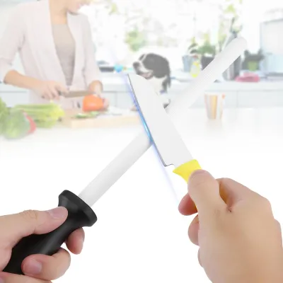Image de 8inch Ceramic Sharpening Rod Stick Sharpener Stone Tool for Kitchen Knife Scissors