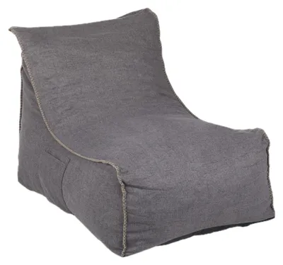 Produktbild von Relaxdays Sitzsack mit Lehne, XXL Bodenkissen Erwachsene, weich, Indoor, Schaumstoff Füllung, Riesensitzsack, grau
