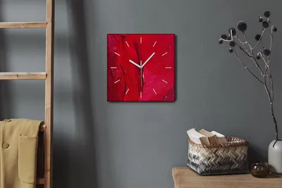 Produktbild von Coloray Hodiny Unikátní 30x30 cm  Tiché hodiny Pro obývací pokoj a kuchyň Nástěnné hodiny Plátno Bílé ručičky hodin - Textura plátna
