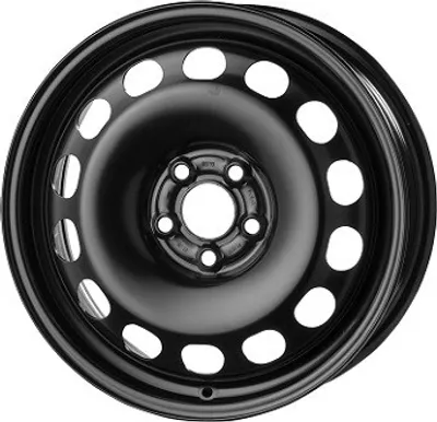 Produktbild von Stahlfelge Schwarz 16 Zoll 6,0 Zoll 5 Loch 100 mm Lochkreis ET 45 STAAL