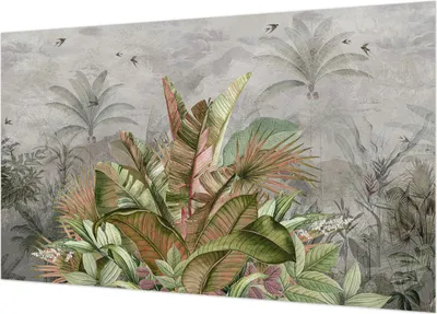 Produktbild von Fototapete - Wandbilder für Wohnzimmer - 416x254 - Dekorative Wandfolie - Modernes Design für Wanddekoration - Tapeten für Innenräume - Exotischer Dschungel