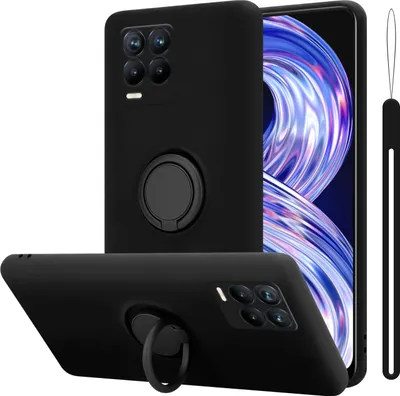 Produktbild von Cadorabo Hülle für Realme 8 4G / 8 PRO Schutz Hülle in Schwarz Handyhülle TPU Etui Case Cover