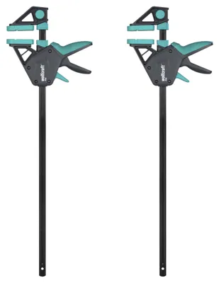 Produktbild von wolfcraft 2 Einhandzwingen PRO - 450 mm Spannweite - 150 kg Spannkraft