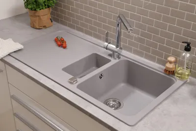 Produktbild von Küchenspüle Einbauspüle Spülbecken Granitspüle 100 x 50 Grau Respekta Austin