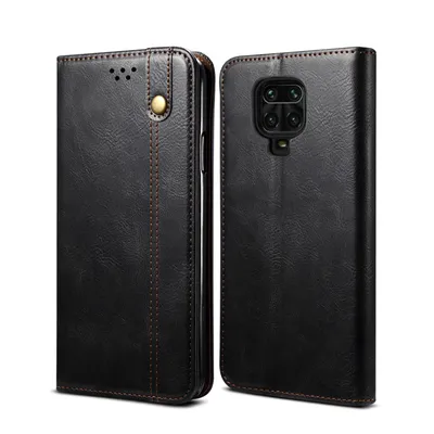 Immagine prodotto di Custodia per Xiaomi Redmi Note 9S/9 Pro/9 Pro Max, portafoglio in pelle flip case con funzione stand nero
