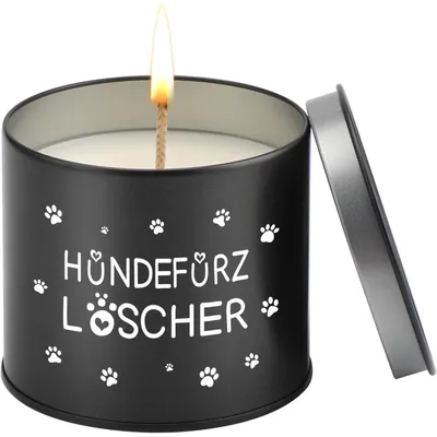 Produktbild von Duftkerze 9OZ Sojawachs mit Trockenblumen für Hundebesitzer Männer Geburtstag Geschenk schwarz