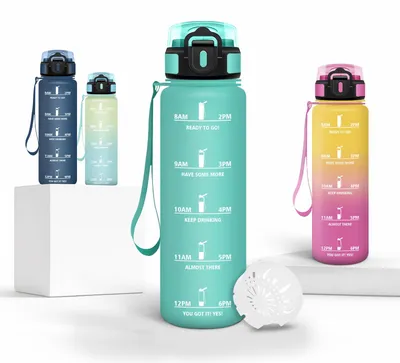 Produktbild von Trinkflasche 500ml Motswedi, Auslaufsicher, Sportflasche Türkis, Wasserflasche