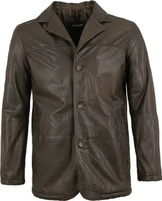 Produktbild von MADDOX - Herren Lederjacke Sakko Lammnappa dunkelbraun : 66