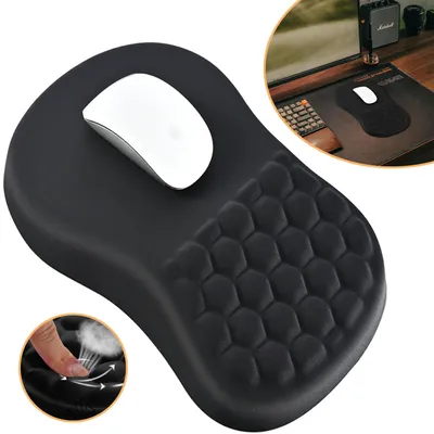 Produktbild von Mousepad mit Handauflage, Mauspad XXL & Massage-Noppen, für Alle Maus, Office, Büro, Gaming Gadgets, Schmerzlindernd