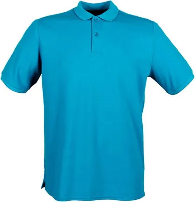 Produktbild von Henbury H101 | Herren Modern Fit Baumwolle Microfine-Piqué Polo Shirt - Farbe: Sapphire Blue - Größe: S