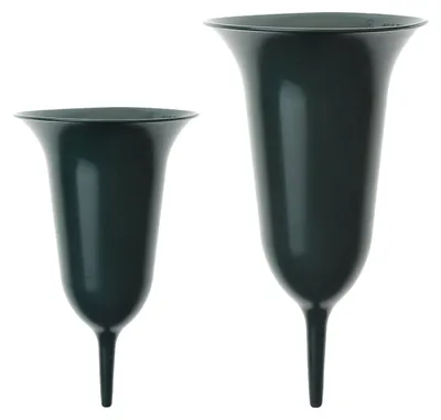 Image de Vases funéraires résistants aux intempéries à enficher Cimetière Set de 2 pièces