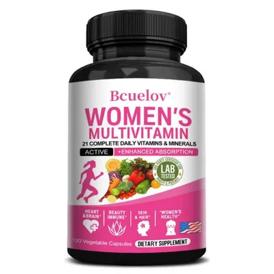 Immagine prodotto di Multivitaminico per donne (120 capsule) Integratore alimentare, sistema immunitario, salute delle donne