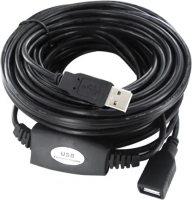 Produktbild von J31C Aktives USB 2.0 Verlängerungskabel 15 m – Repeater Signalverstärker für stabile Datenübertragung