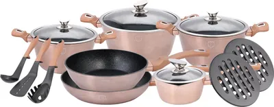 Produktbild von Berlinger Haus Kochgeschirr in rosegold, 15-teiliges Set aus Edelstahl