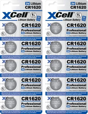 Image de 10x XCell pile bouton au lithium CR1620 3V/70mAh (2x pack de 5)
