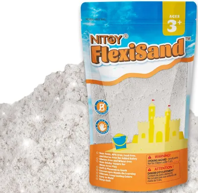 Produktbild von 1 kg Sand, der nie austrocknet, geeignet für Kinder ab 3 Jahren, ideal zum Befüllen von Sandspielzeug für sensorische Erfahrungen, perfekt zum Formen
