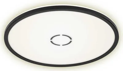 Productafbeelding van Briloner Slim LED paneel, zwart, Ø 42 cm, met achtergrondverlichtingseffect