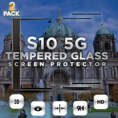 Obrázek produktu pro 2 kusy Samsung Galaxy S10 5G - tvrzené sklo 9H - 3D ochrana displeje v super kvalitě